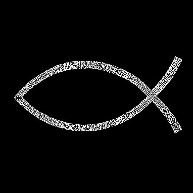 Jesus Fish - Men's Word Art T-shirt