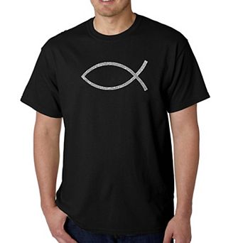 Jesus Fish - Men's Word Art T-shirt
