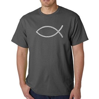 Jesus Fish - Men's Word Art T-shirt