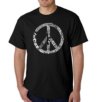 Peace, Love, & Music - Men's Word Art T-shirt