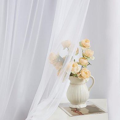 Kate Aurora Basic Elegance 2 Pack Double Layered Hotel Chic Sheer Light Defusing Curtains