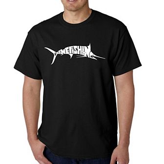 Marlin - Gone Fishing - Men's Word Art T-shirt