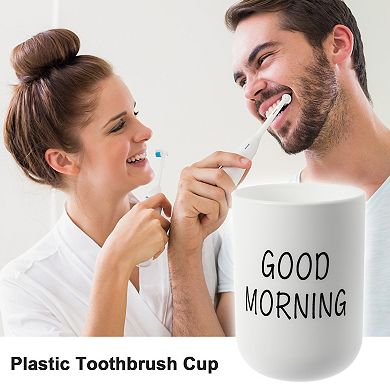 Bathroom Toothbrush Tumblers Plastic Toothbrush Cups 3.94"x2.83"