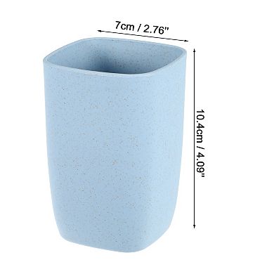 Square Shape Bathroom Kitchen Toothbrush Tumblers PP Cup 4.09"x2.76"