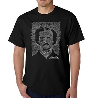 Edgar Allen Poe - The Raven - Men's Word Art T-shirt