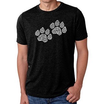 Woof Paw Prints - Men's Premium Blend Word Art T-Shirt