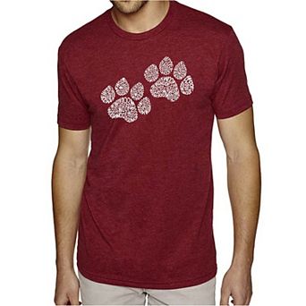 Woof Paw Prints - Men's Premium Blend Word Art T-Shirt