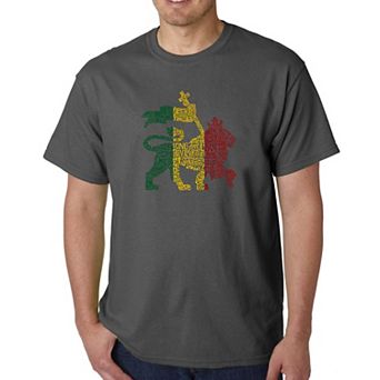 Rasta Lion - One Love - Men's Word Art T-shirt