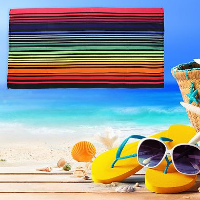 1 Pcs Soft Absorbent Beach Towel Classic Design for Beach Colorful 59"x30"