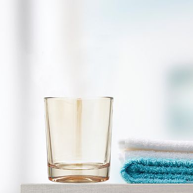 2pcs Bathroom Toothbrush Tumblers Glass for Kitchen Color Gray Amber