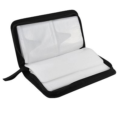 Home Zipper Closure Nylon Portable Disc CD DVD Storage Organizer Holder Green