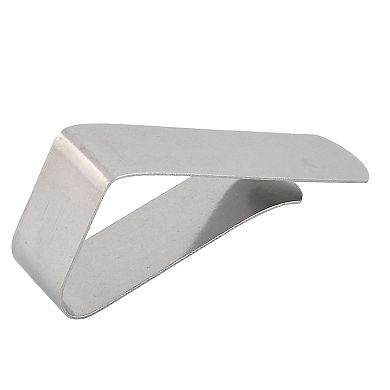 Home Adjustable Stainless Steel Table Cloth Holder Clip Clamp Silver Tone 5pcs