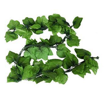 Home Decor Green Artificial Grape Leaves Hanging Vine 6.2Ft 10 pc