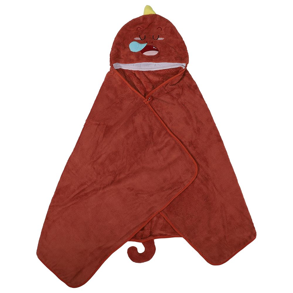 Absorbent coral fleece hooded towel for bathroom clearance wine red 53 x31 