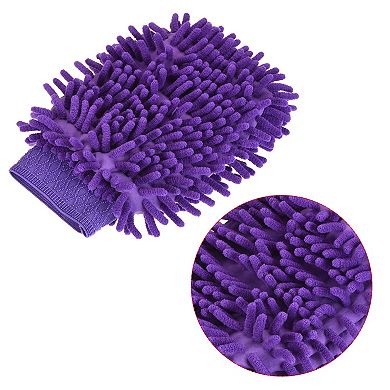 2Pcs Microfiber Chenille Dusting Wash Mitten Set for Cleaning