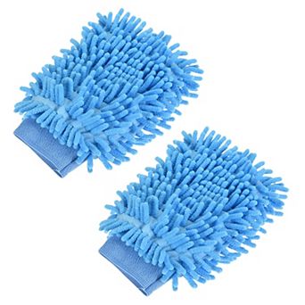 2 pc Microfiber Chenille Dusting Wash Mitten Set for Cleaning