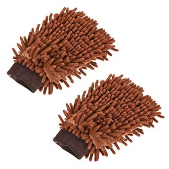 2 pc Microfiber Chenille Dusting Wash Mitten Set for Cleaning