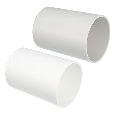 2pcs Bathroom Toothbrush Tumblers for Kitchen Color White Gray 4.05"x2.91"