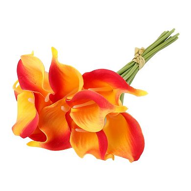Room Wedding Decor Calla Lily Artificial Flowers Bouquet 10 Pcs