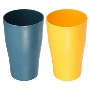 2 pc Bathroom Toothbrush Tumblers PP Cup 4.92"x3.03"