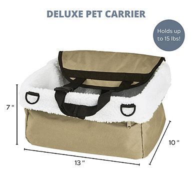 Deluxe Pet Booster Seat Carrier for Small Dogs or Cats