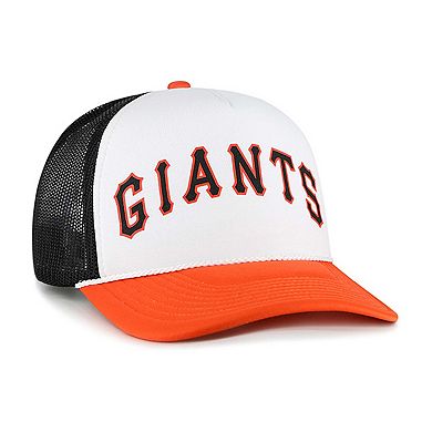 Men's '47 White San Francisco Giants Foam Front Script Trucker Snapback Hat