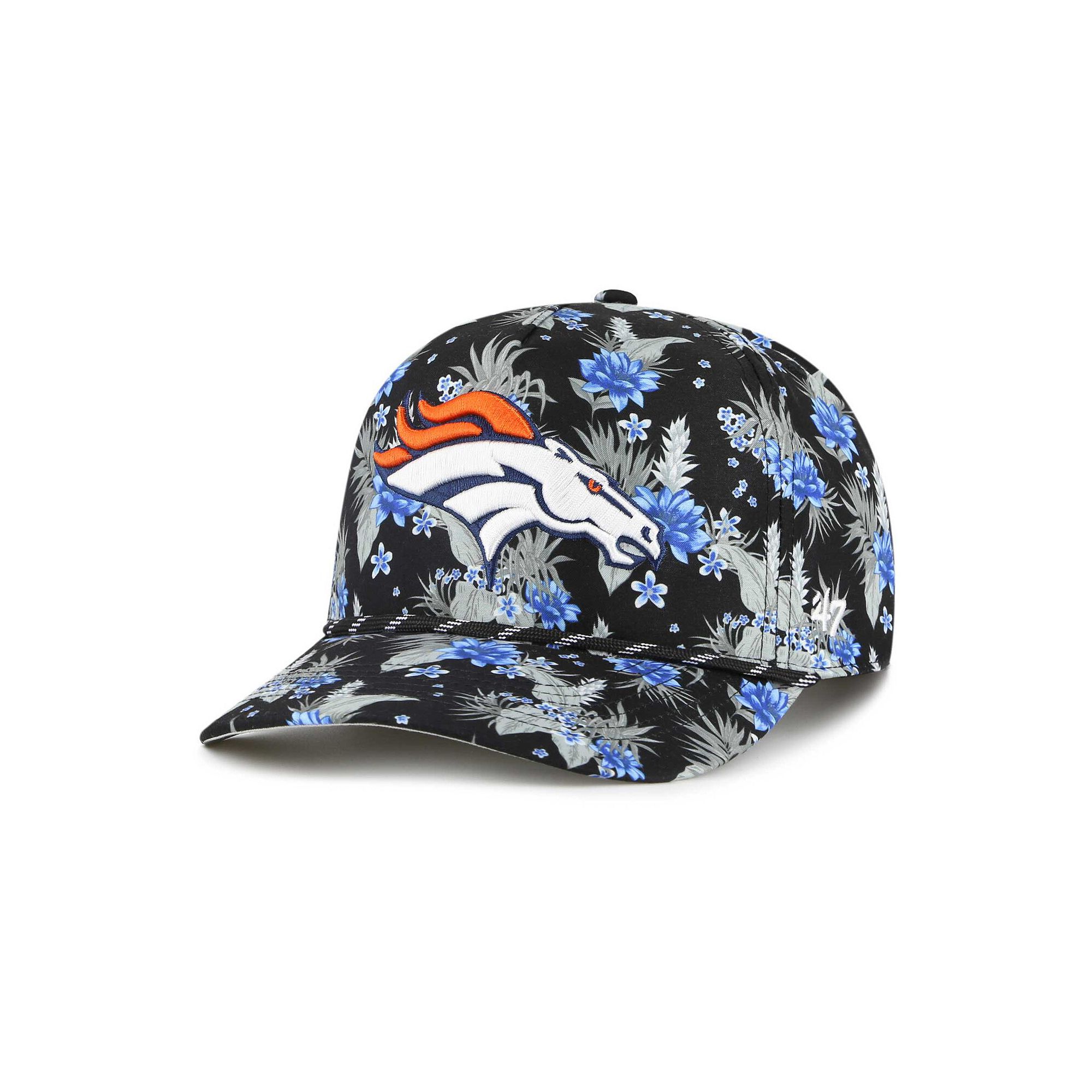 Mens 47  Black Denver Broncos Dark Tropic Hitch Adjustable Hat