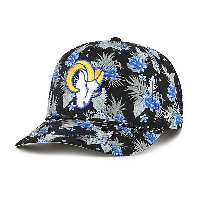 Men's '47 Black Los Angeles Rams Dark Tropic Hitch Adjustable Hat