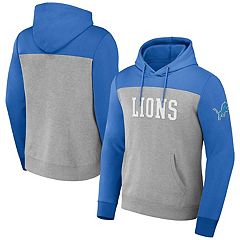 Detroit Lions Mitchell & Ness Head Coach Pullover Hoodie - Silver/Blue