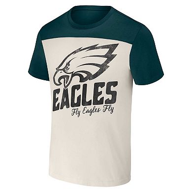 Men's NFL x Darius Rucker Collection by Fanatics Cream Philadelphia Eagles Colorblocked T-Shirt