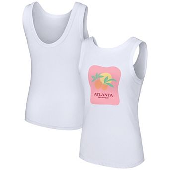 Women's Lusso Style White Atlanta Braves Lindy Tank Top