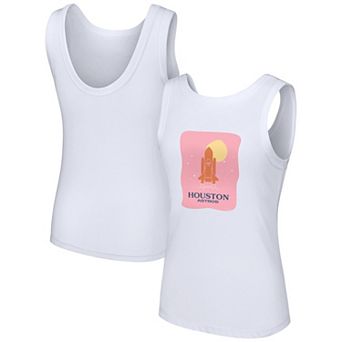 Women's Lusso Style White Houston Astros Lindy Tank Top