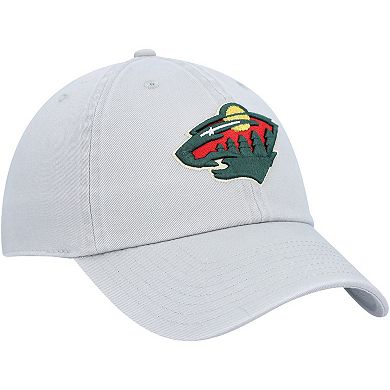 Men's '47 Gray Minnesota Wild Clean Up Adjustable Hat