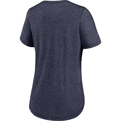 Women's Nike Heather Navy Dallas Cowboys Local Fashion Tri-Blend T-Shirt
