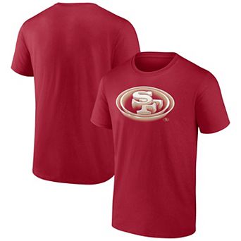 Men's Fanatics Branded Scarlet San Francisco 49ers Chrome Dimension T-Shirt