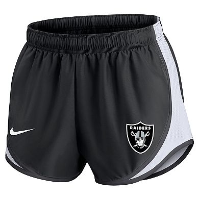 Women's Nike Black Las Vegas Raiders Performance Tempo Shorts