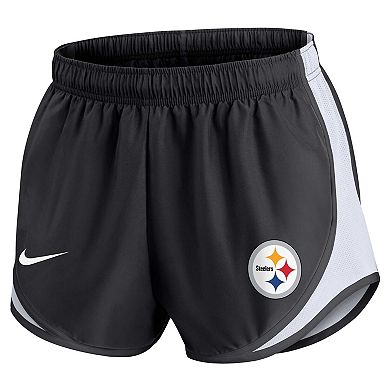 Women's Nike Black Pittsburgh Steelers Plus Size Tempo Shorts