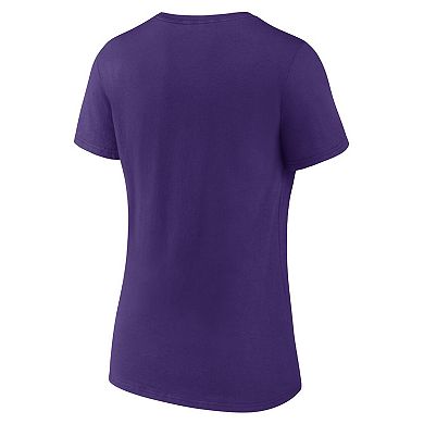 Women's Fanatics Branded Purple Minnesota Vikings Shine Time V-Neck T-Shirt