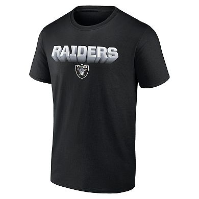 Men's Fanatics Branded Black Las Vegas Raiders Chrome Dimension T-Shirt