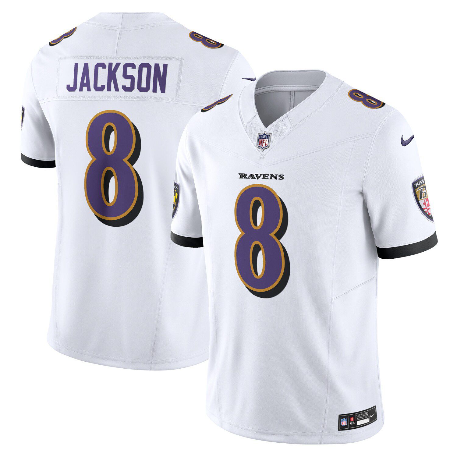 Large Nike (2020) Ravens Lamar Jackson Jersey AUTHENTIC SALUTE TO