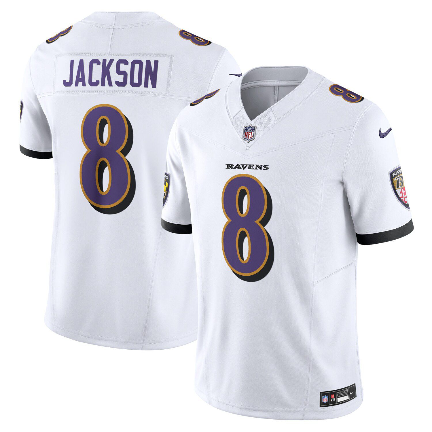 Men's Nike Justin Tucker White Baltimore Ravens Game Jersey Size: 3XL