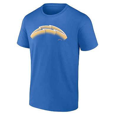 Men's Fanatics Branded Powder Blue Los Angeles Chargers Chrome Dimension T-Shirt