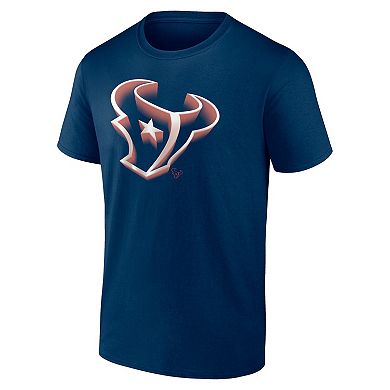 Men's Fanatics Branded Navy Houston Texans Chrome Dimension T-Shirt