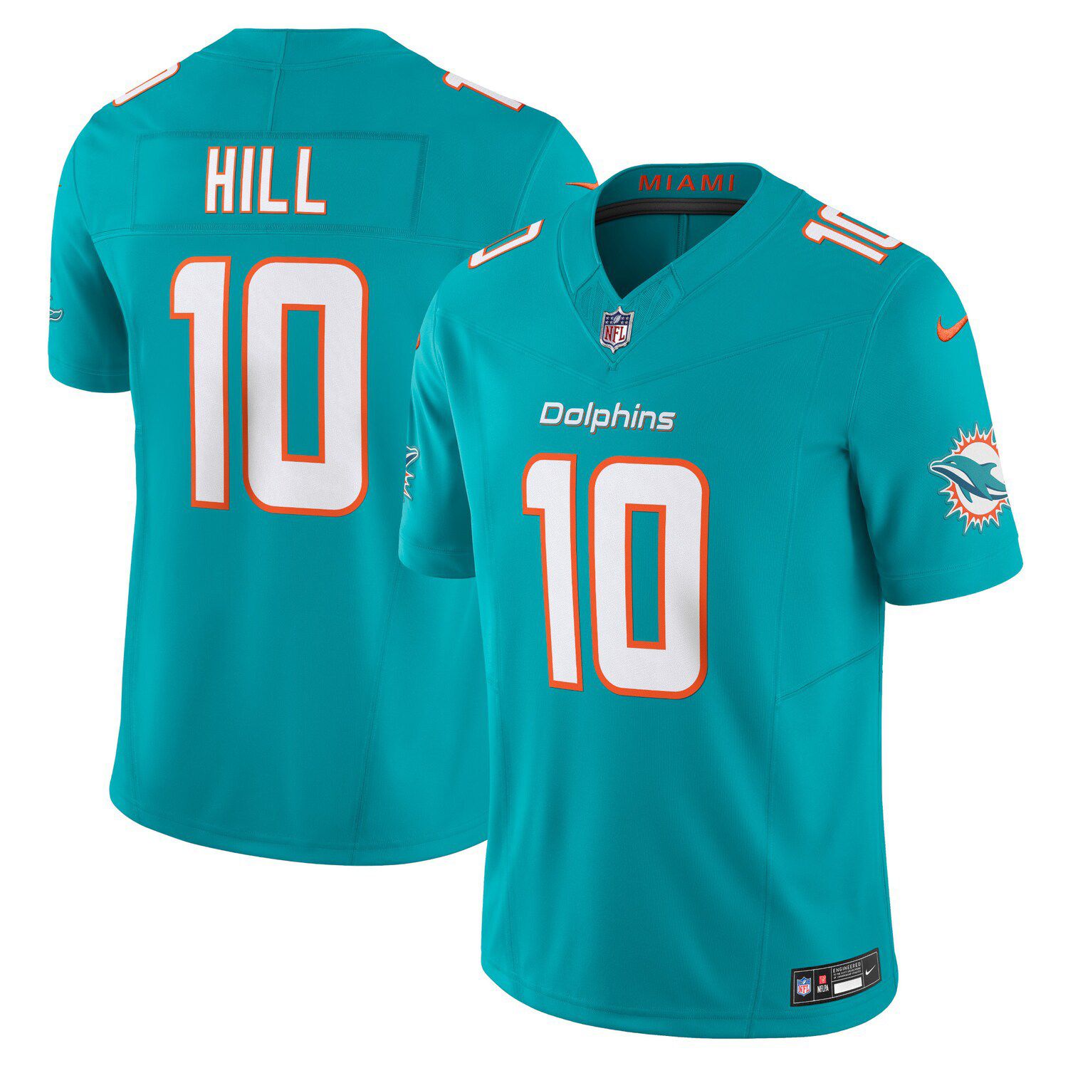 Nike Men's Nike Tyreek Hill Aqua Miami Dolphins Alternate Vapor F.U.S.E.  Limited Jersey