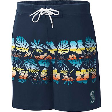 Men's G-III Sports by Carl Banks Navy Seattle Mariners Breeze Volley Swim Shorts