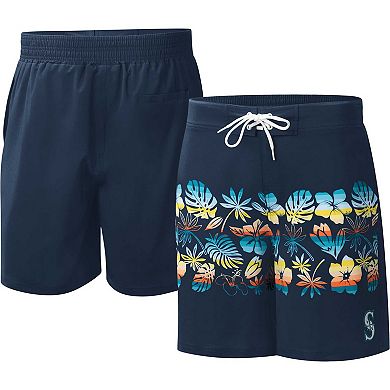 Men's G-III Sports by Carl Banks Navy Seattle Mariners Breeze Volley Swim Shorts