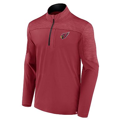 Men's Fanatics Branded Cardinal Arizona Cardinals Defender Half-Zip Top
