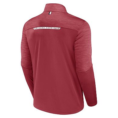 Men's Fanatics Branded Cardinal Arizona Cardinals Defender Half-Zip Top