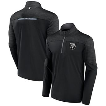 Men's Fanatics Branded Black Las Vegas Raiders Defender Half-Zip Top