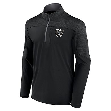 Men's Fanatics Branded Black Las Vegas Raiders Defender Half-Zip Top